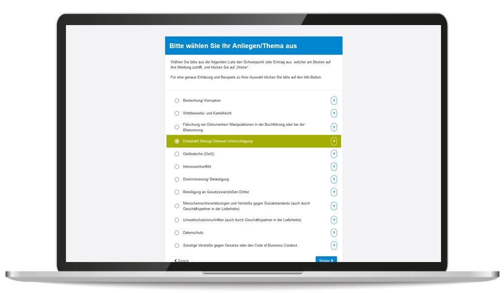 Hinweisgeberschutzsystem 